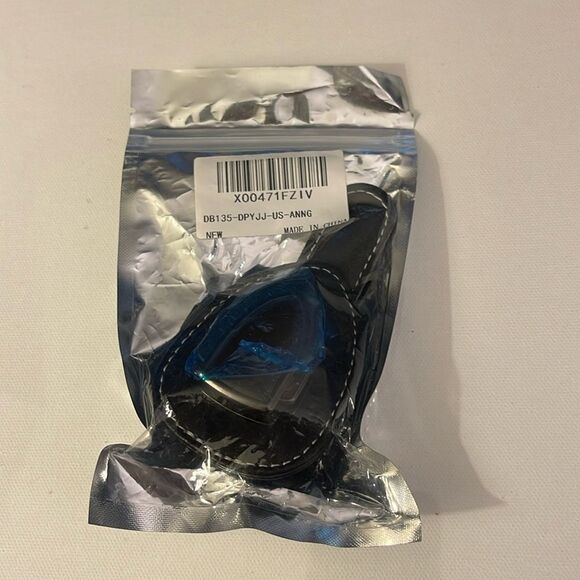 AMG Mercedes Sunglass Holder for Car with Logo Black PU Leather NWT - Picture 9 of 9